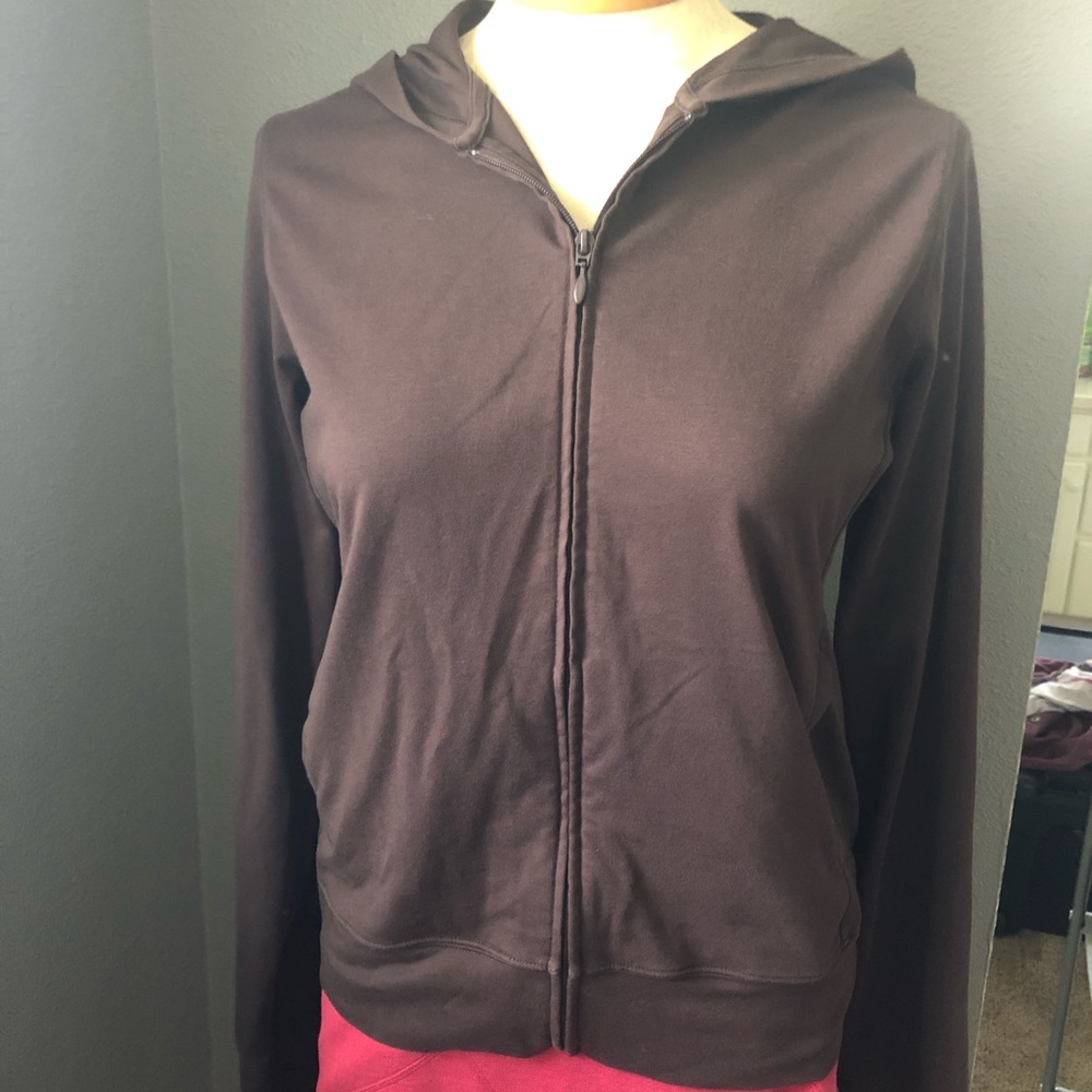 Women’s Chocolate Brown Uni Qlo full zip hoodie L